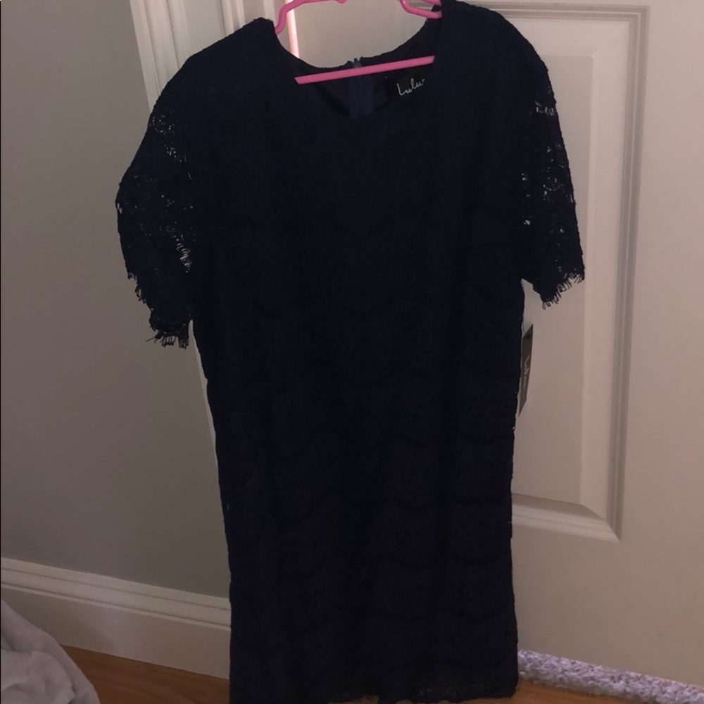 Lulus navy blue shift dress